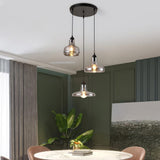3 Light Cluster Pendant Black view 2