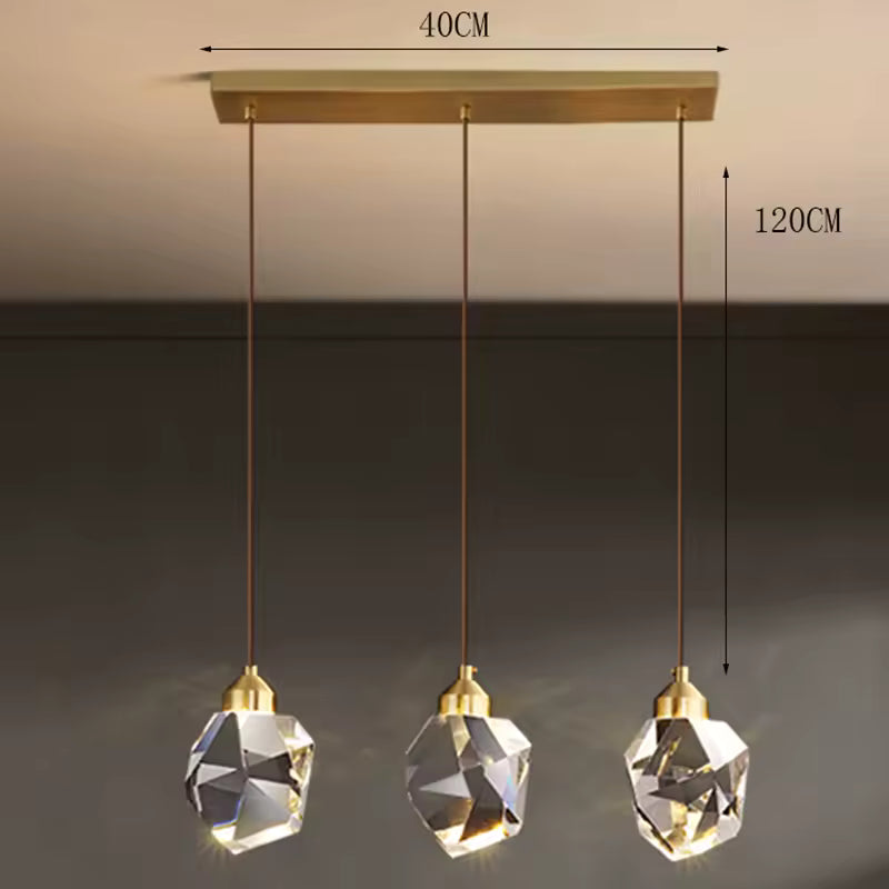 3 Light Crystal Pendant view 8