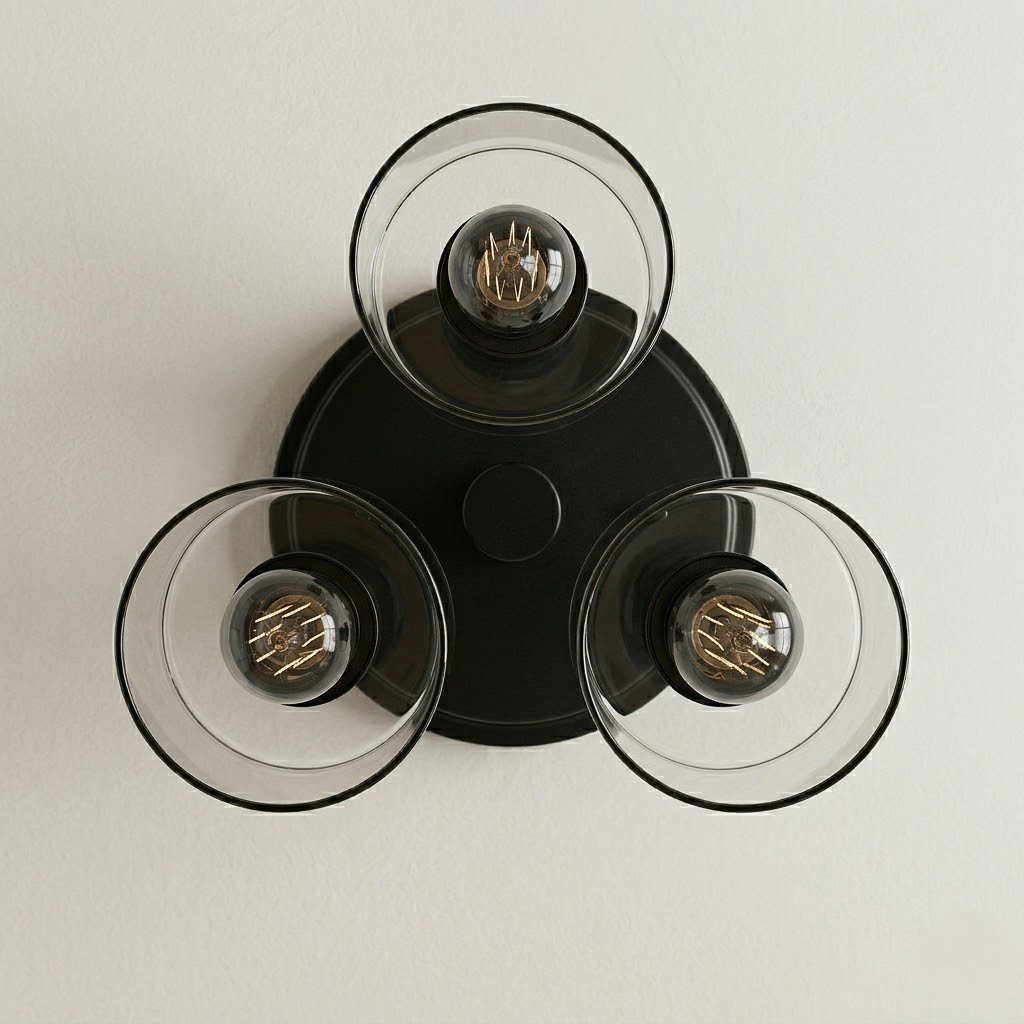3 Light Glass Ceiling Light view 5