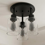 3 Light Glass Ceiling Light view 7