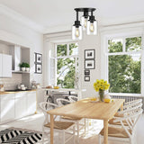 3 Light Glass Ceiling Light view 8