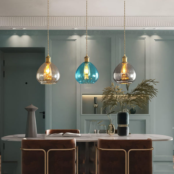 Coloured Glass 3 Light Pendant