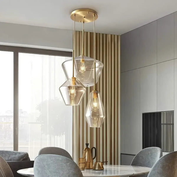 3 Light Gold Chandelier