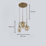 3 Light Gold Chandelier view 10