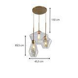 3 Light Gold Chandelier view 11