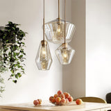 3 Light Gold Chandelier view 3