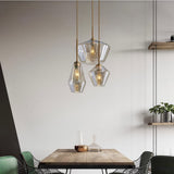 3 Light Gold Chandelier view 5