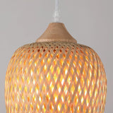 3 Light Rattan Chandelier view 2