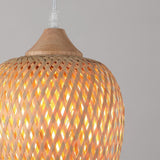 3 Light Rattan Chandelier view 3