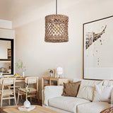 3 Light Rattan Pendant view 2