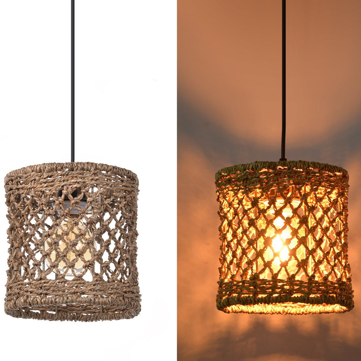 3 Light Rattan Pendant - image 4
