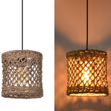 3 Light Rattan Pendant view 4