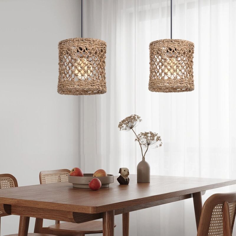 3 Light Rattan Pendant view 5