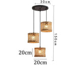 3 Light Rattan Pendant view 6