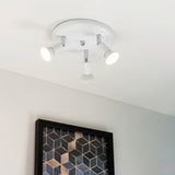 3 Light White Ceiling Spotlight view 10