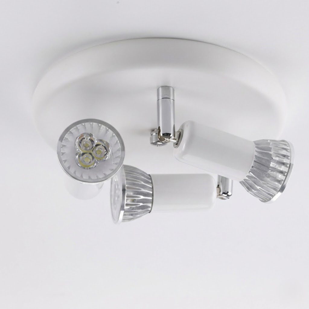 3 Light White Ceiling Spotlight view 2