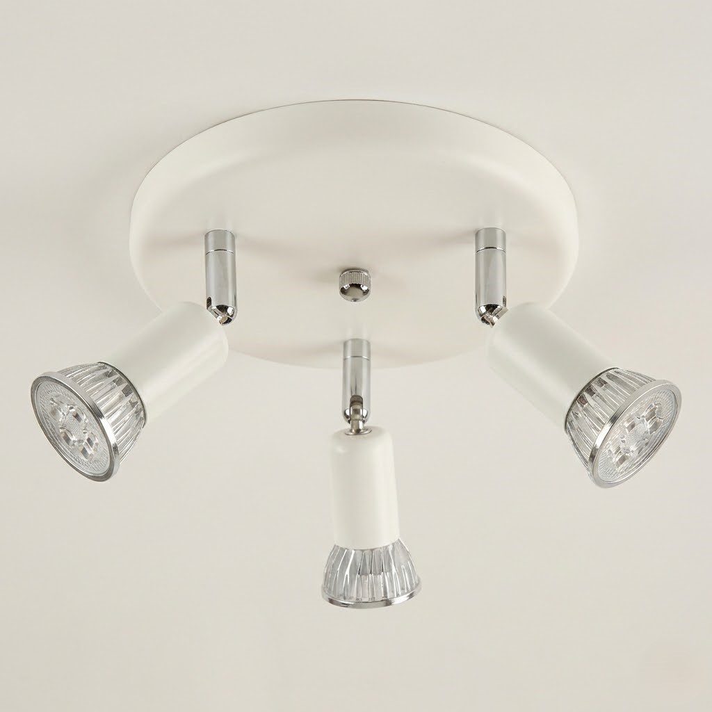 3 Light White Ceiling Spotlight view 4