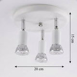 3 Light White Ceiling Spotlight view 6