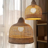 3 Light Wicker Pendant Light view 4