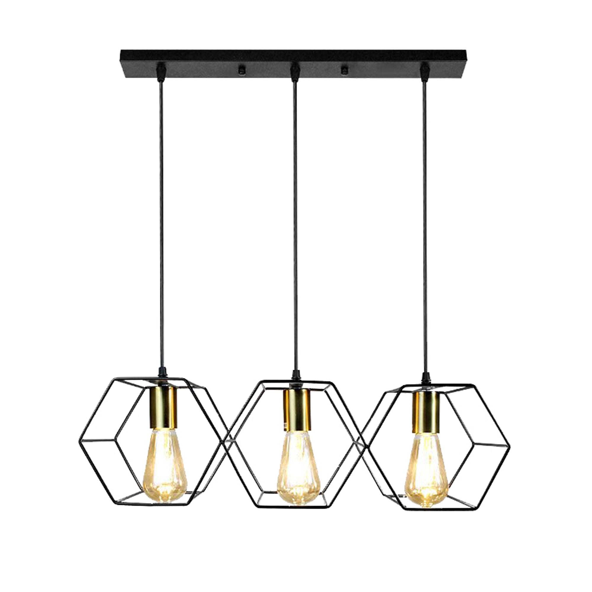 3 Pendant Lights on One Fixture view 2