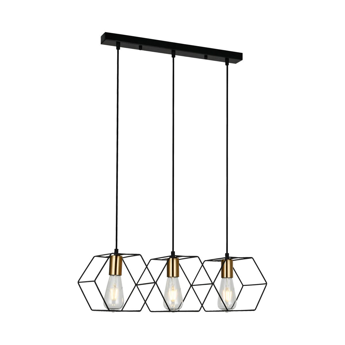 3 Pendant Lights on One Fixture view 3