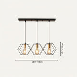 3 Pendant Lights on One Fixture view 4