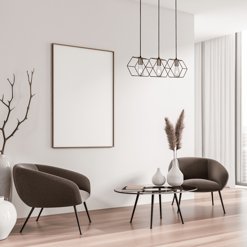 3 Pendant Lights on One Fixture view 7