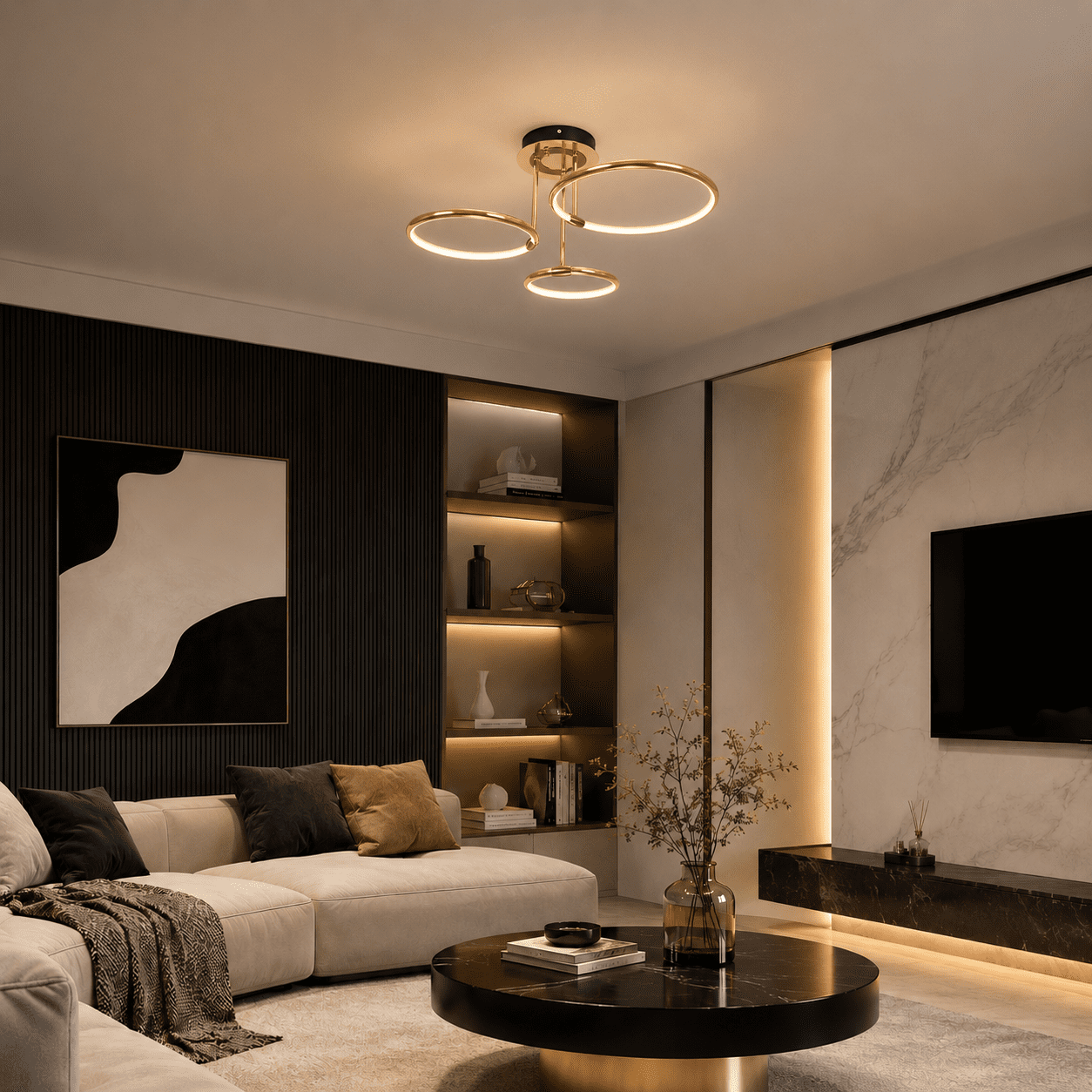 3 Ring LED Ceiling Light view 4