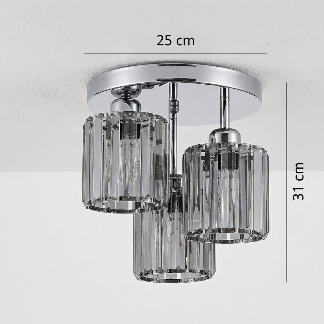 3 Way Crystal Ceiling Light view 4