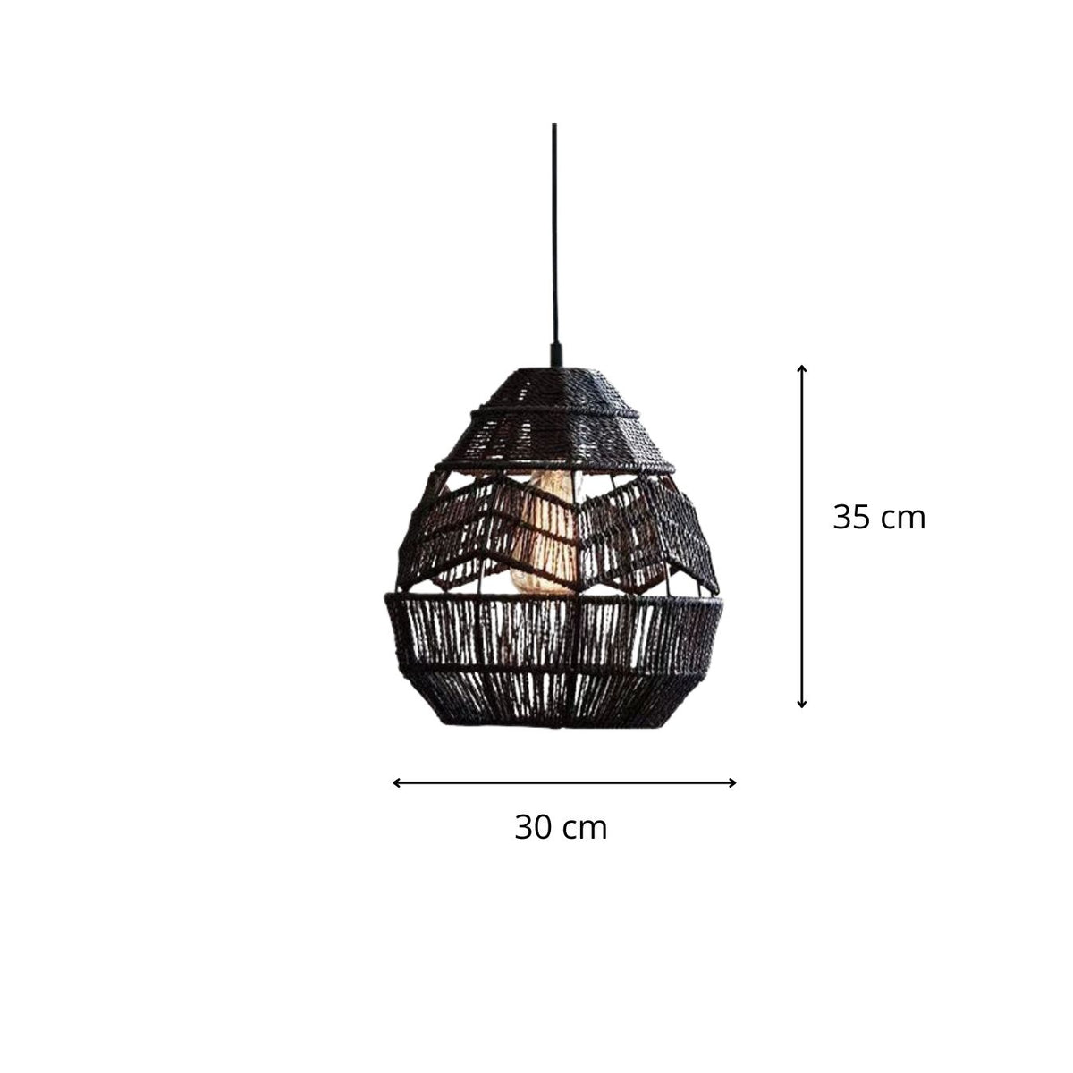 Woven Teardrop Pendant Light - image 17