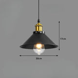 Abat jour suspension metal noir laiton view 4