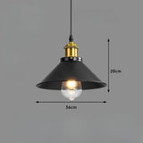 Abat jour suspension metal noir laiton view 5