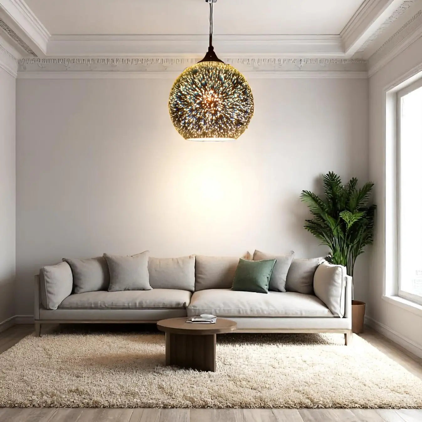 3D Glass Ball Light view 11