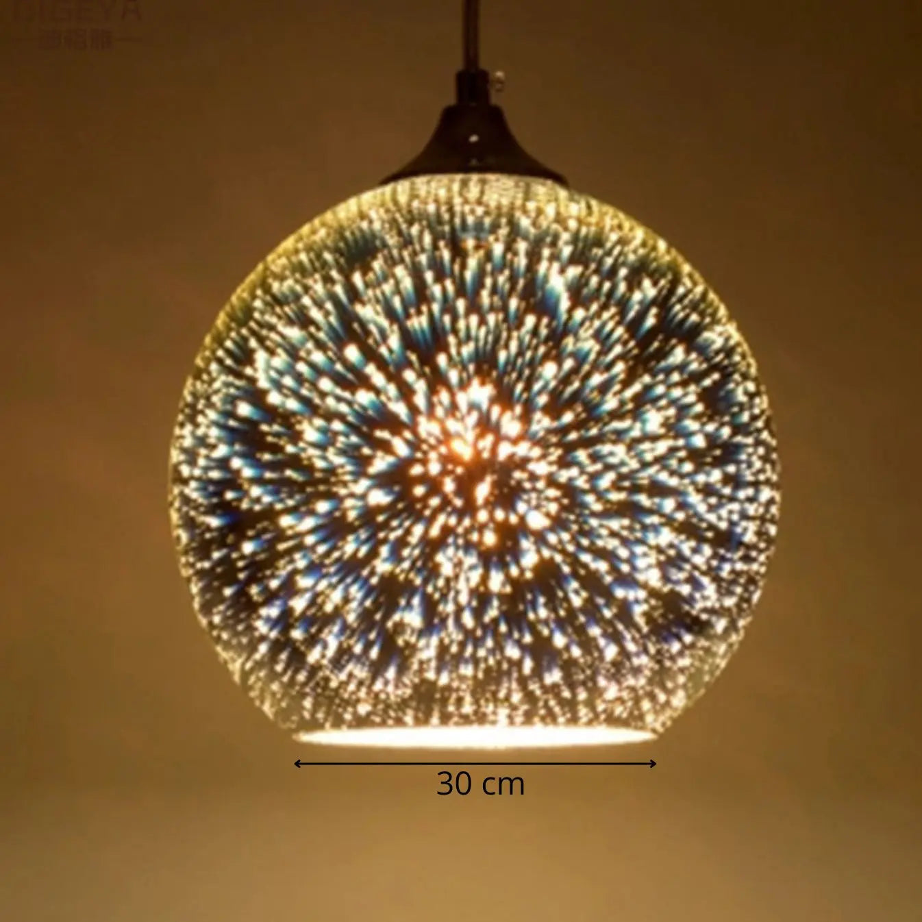3D Glass Ball Light view 3