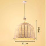 Suspension rotin chambre view 6