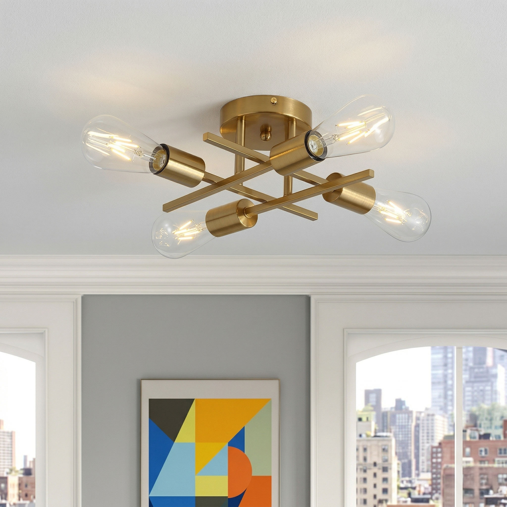 4 Arm Ceiling Light view 4
