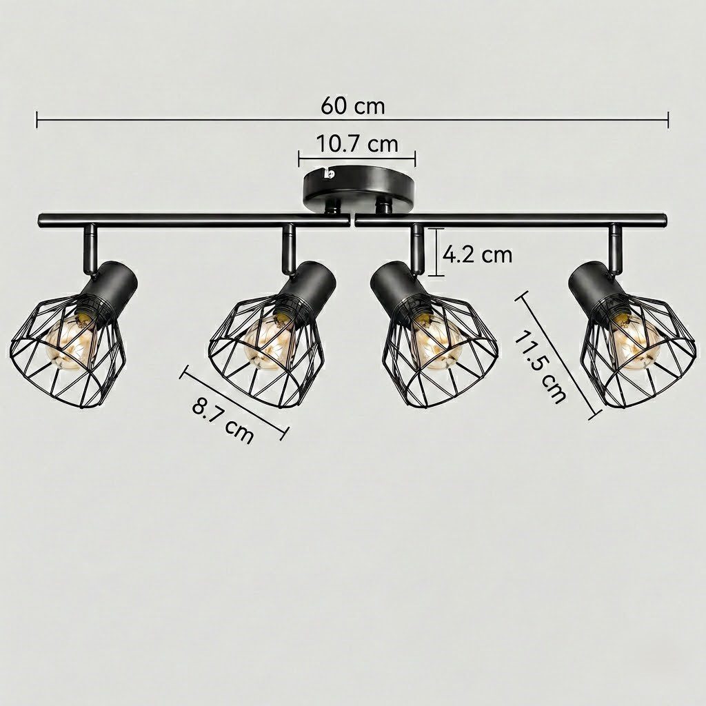 4 Light Ceiling Light view 6