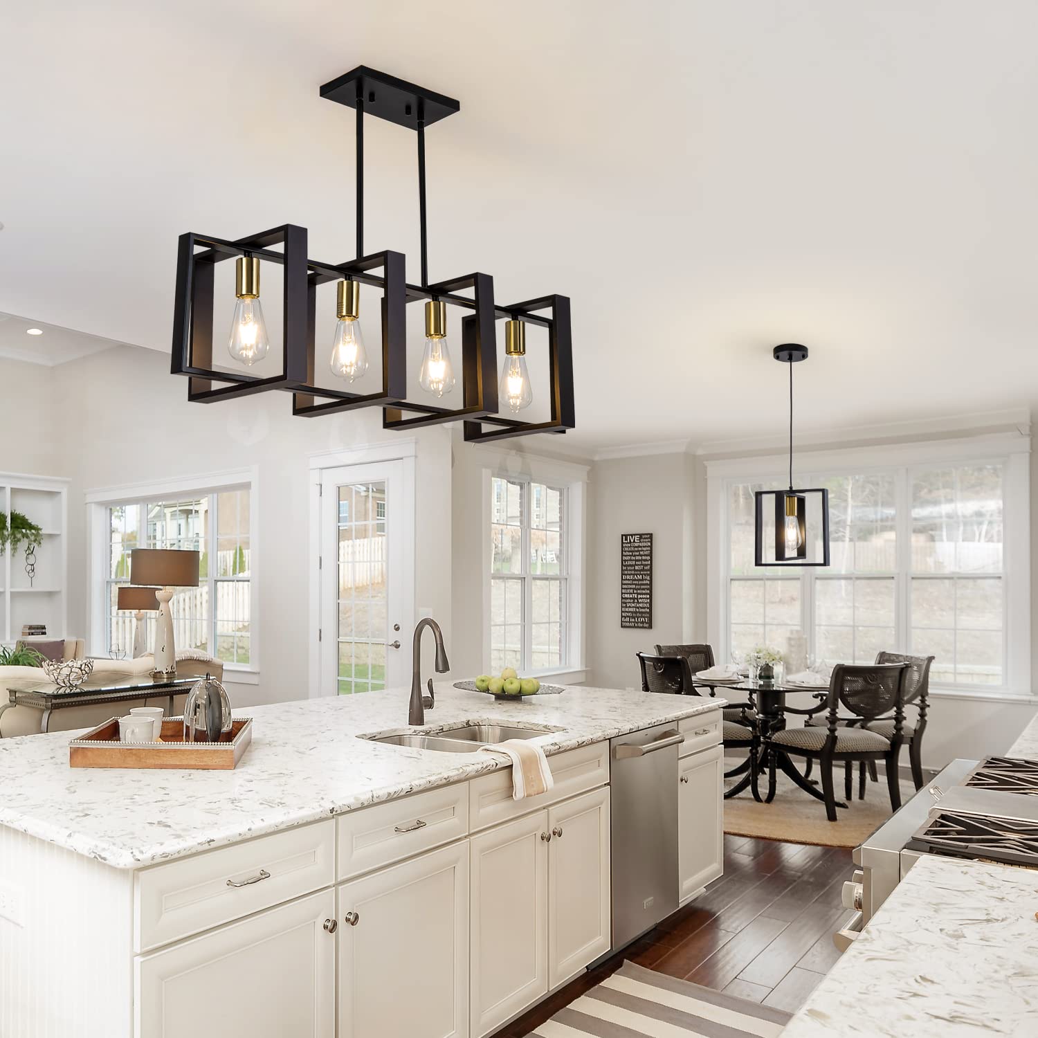 4 Light Island Pendant view 5