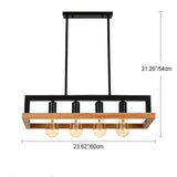 Solid Wood Beam 4 Light Pendant view 3