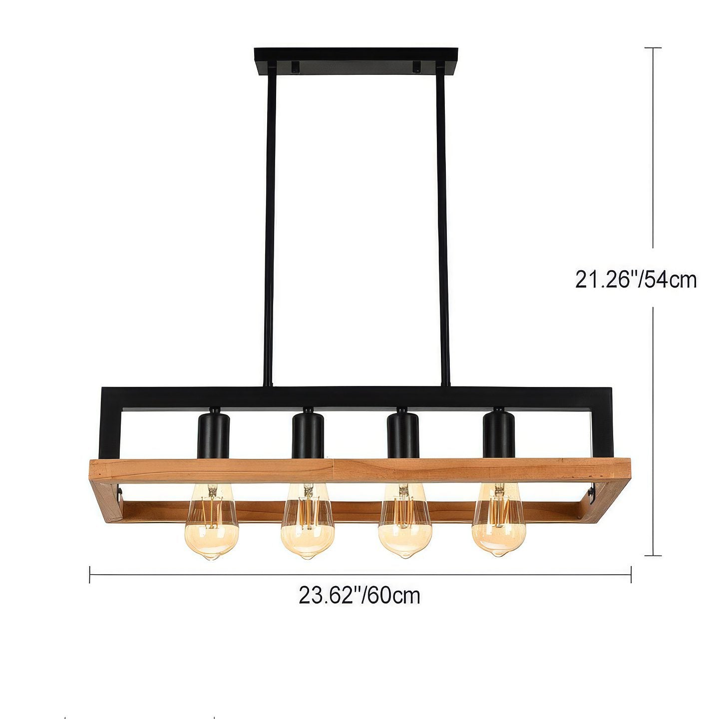 Solid Wood Beam 4 Light Pendant view 3