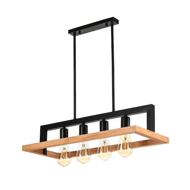 Solid Wood Beam 4 Light Pendant view 4