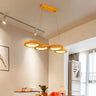 4 Ring Wooden LED Pendant Light