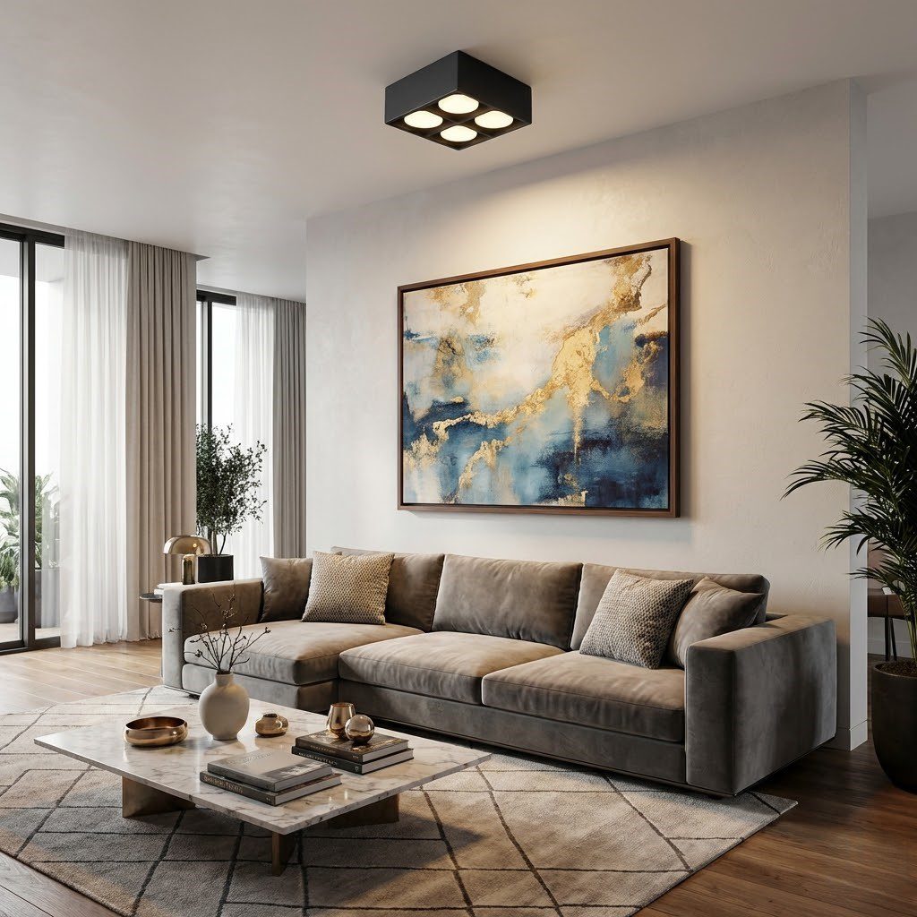 4 Spotlight Ceiling Light view 7