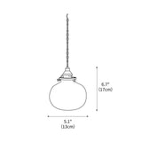 Suspension boule blanche et laiton view 8