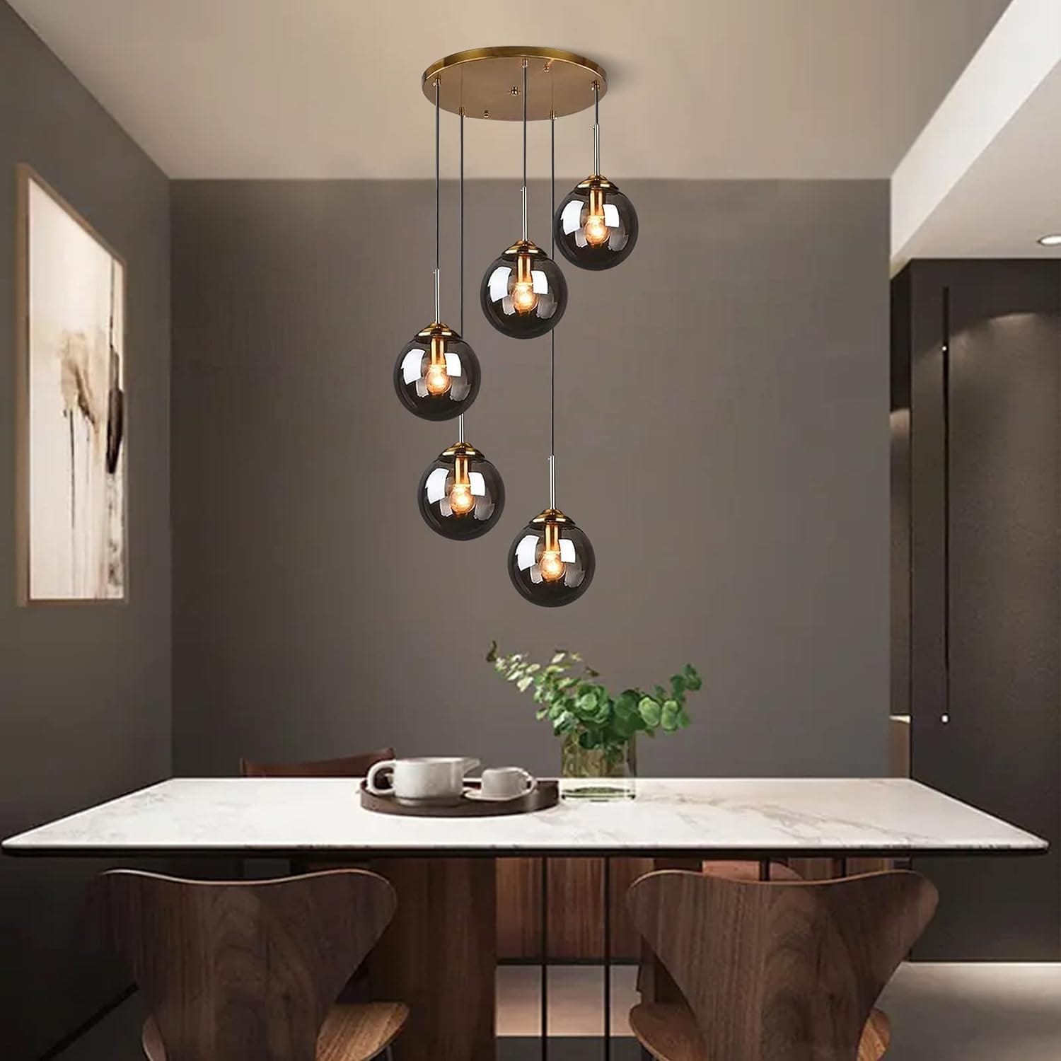 5 Light Cluster Globe Pendant view 1