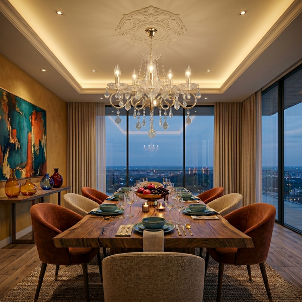 5 Light Crystal Chandelier