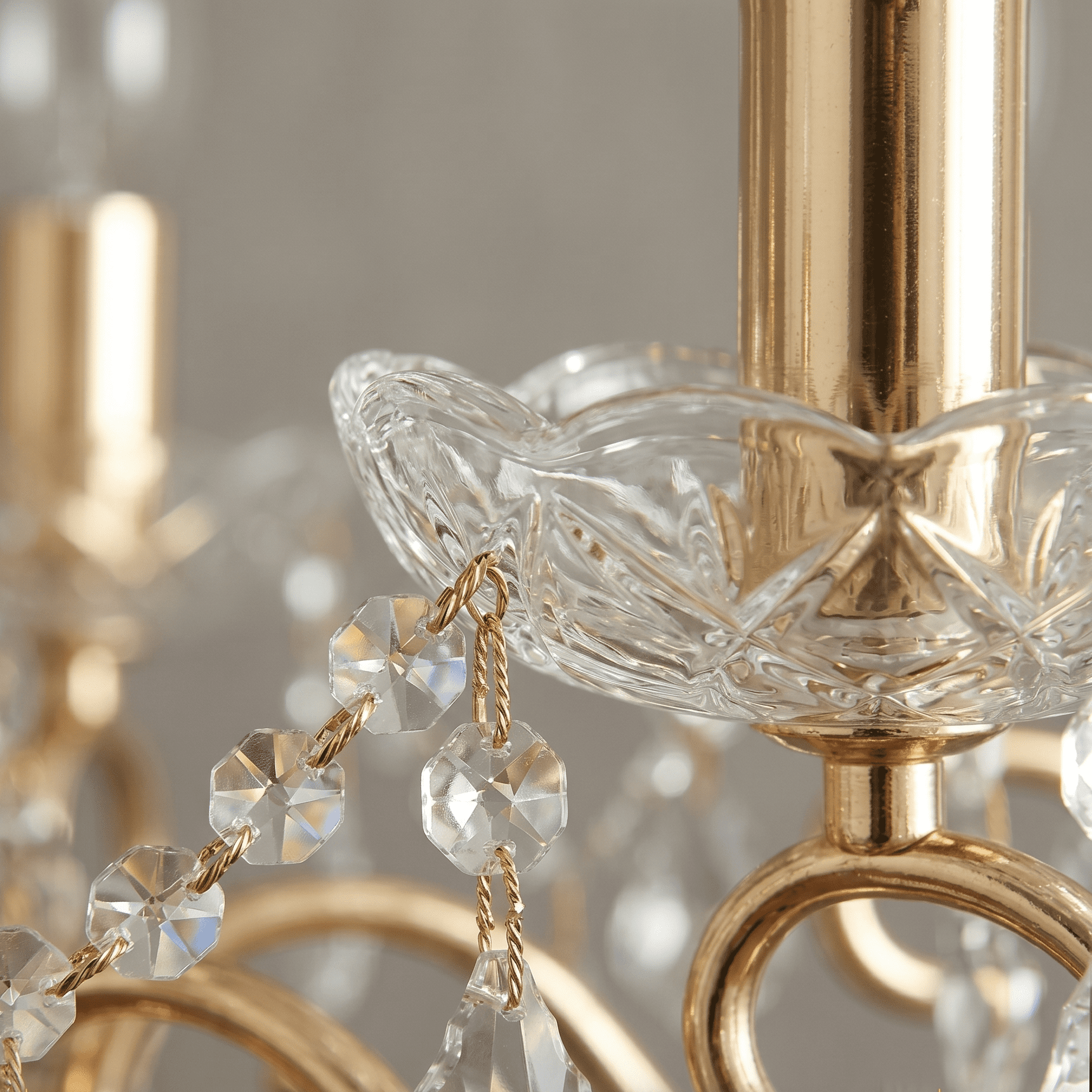 5 Light Crystal Chandelier view 8