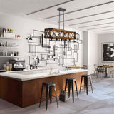 5 Light Rectangle Chandelier view 2