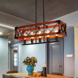 5 Light Rectangle Chandelier view 4