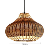 Grande suspension rotin bambou view 3